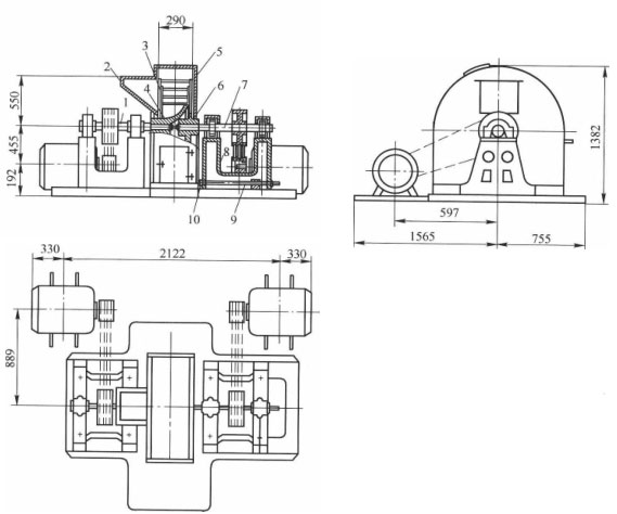 籠型粉碎機結(jié)構(gòu)圖